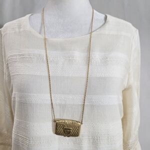 Estee Lauder 1970s Perfume Pendant Necklace Vintage  Love Note Locket